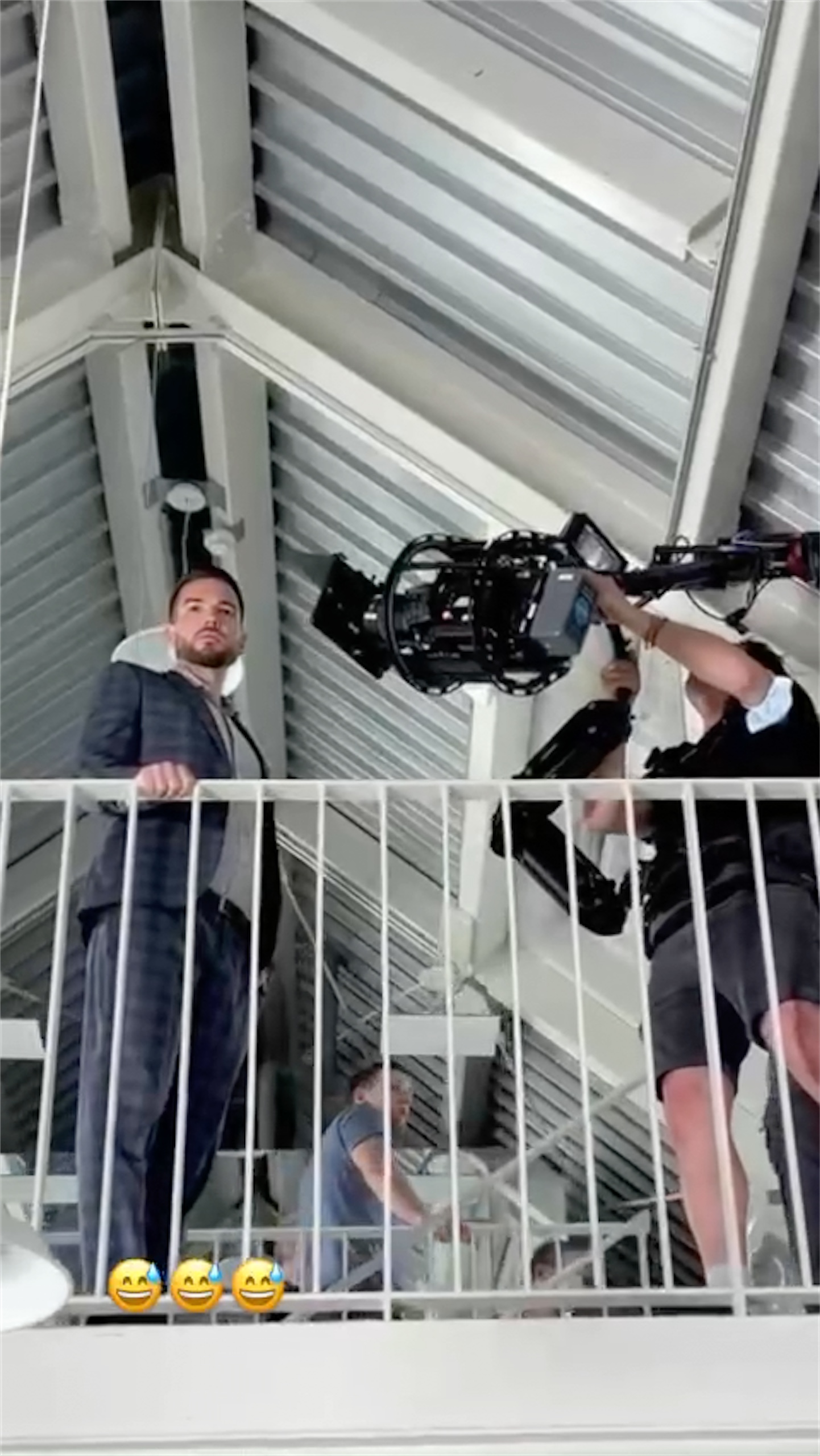 over the balcony